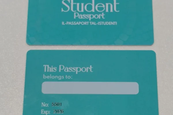 PVC Cards — plastic cards #12 Plastic cards labeled 'Student Passport' for identification or access.